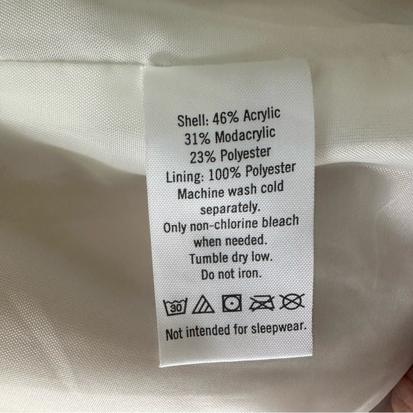 Janie and Jack Baby Girl 18-24 Month Coat White Ivory Faux Fur Bonjour Line Chic - Picture 7 of 7